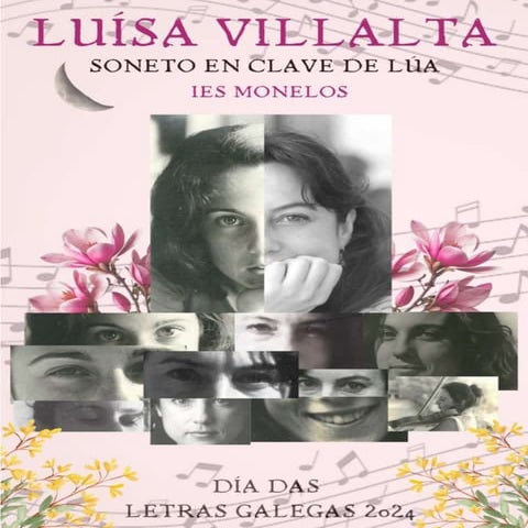 Luísa Villalta. Letras Galegas 2024. Carteis do IES Monelos