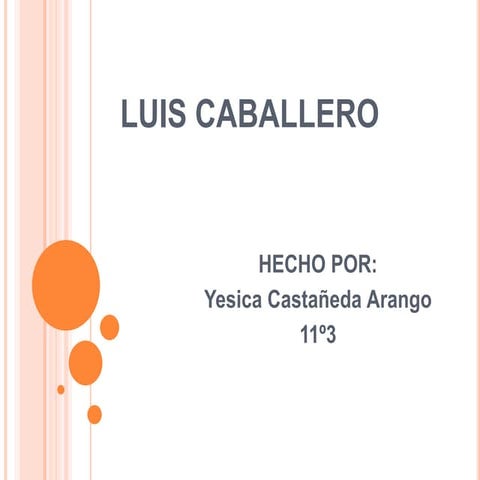 Luis caballero. Y.C.A PPT