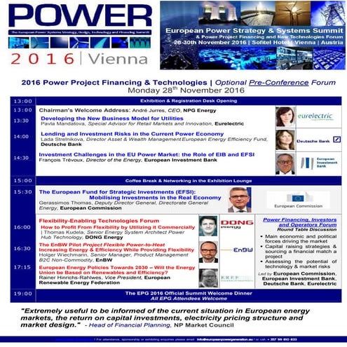 2016 Power Project Financing & Technologies: Speaker Luis COLASANTE