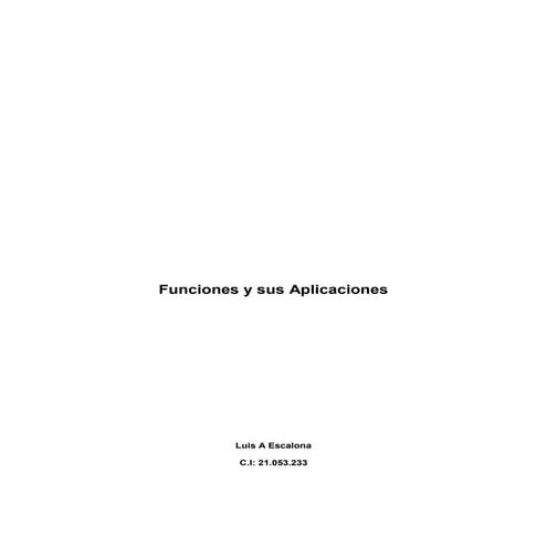 Funciones Aplicaciones