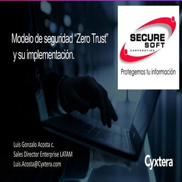 Ciberseguridad:  Modelo Zero Trust,  Definición e Implementación