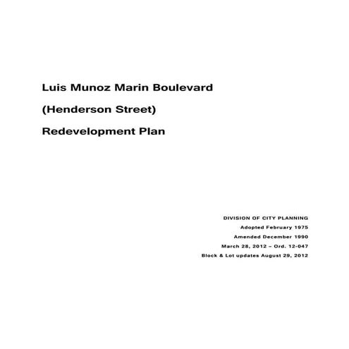 Luis Munoz Marin redevelopment Plan 08.29.2012