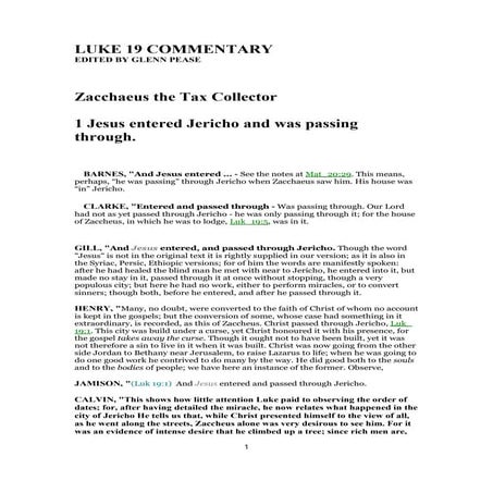 Luke 19 Commentary PDF Luke 19 Commentary PDF