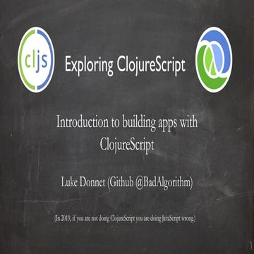 Exploring Clojurescript | PPT | Free Download