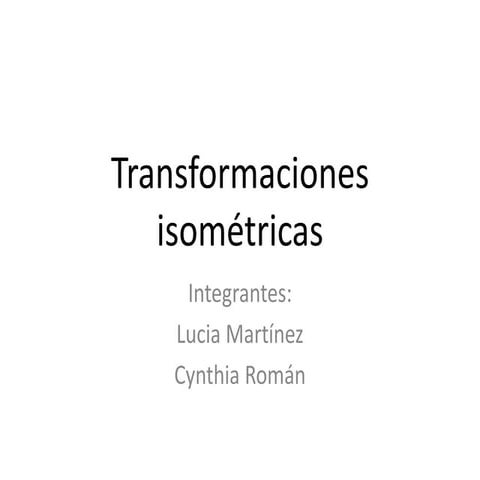 Transformaciones Isometricas 