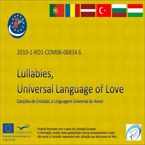 Lullabies, universal language of love apresenta%c3%a7%c3%a3o do ...
