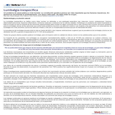 Lumbalgia inespecífica