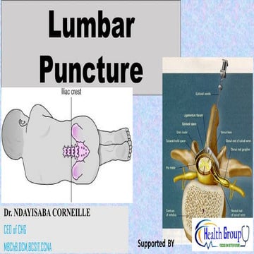 The way of obtaining csf by Lumbar Puncture