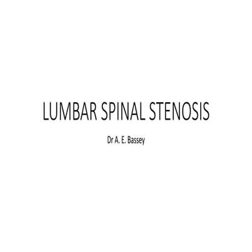 Lumbar spinal stenosis