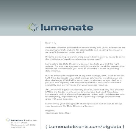 Big Data sales collateral