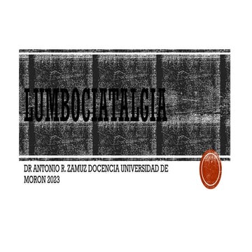lumbociatalgia de dolor de la uniersidad de moron