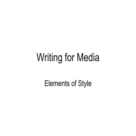 Writing for Media, Catharine Lumby