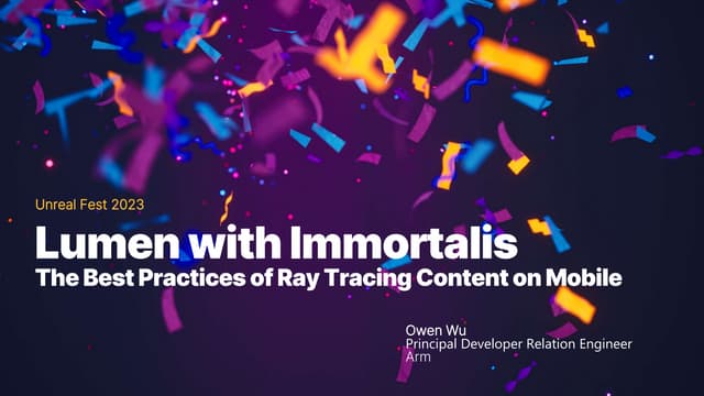 Unreal Fest 2023 - Lumen with Immortalis