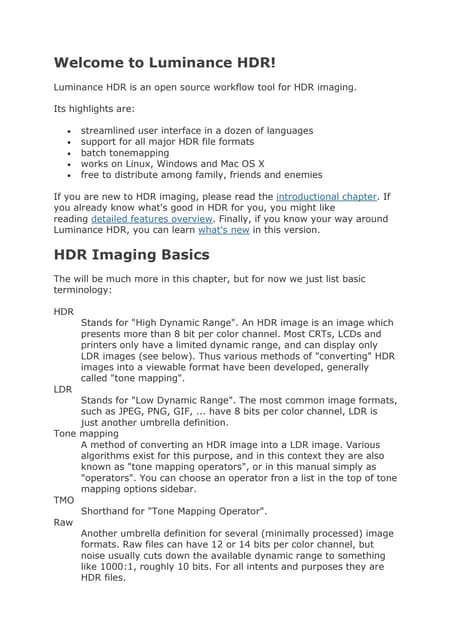 Luminance hdr