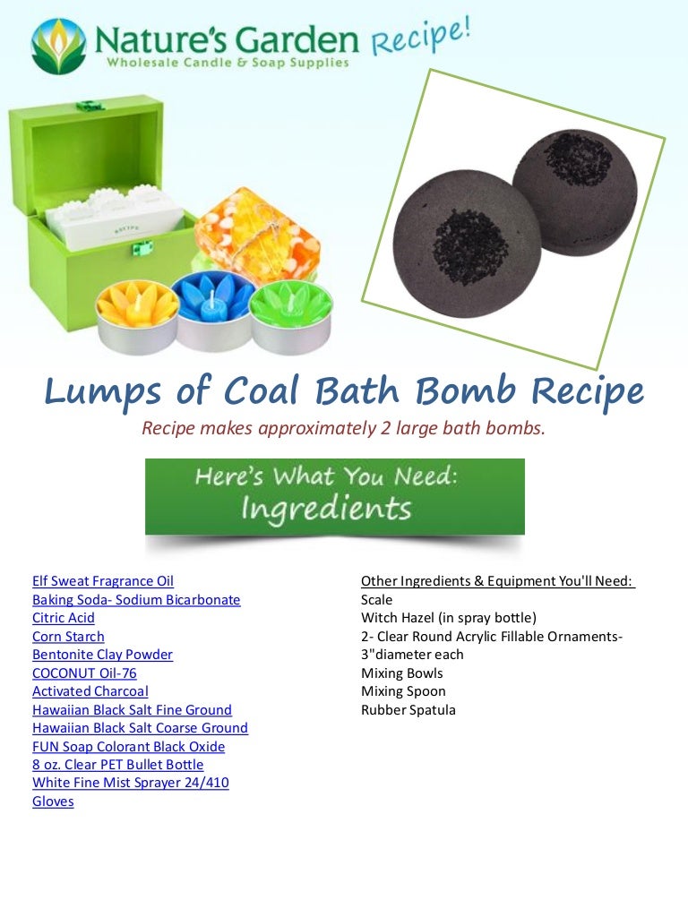 Lumps Of Coal Bath Bomb Recipe