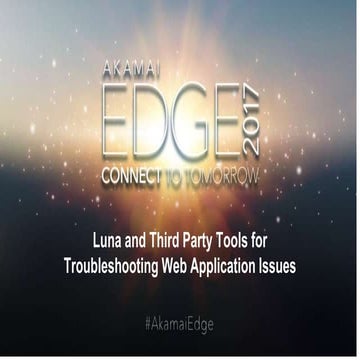 Luna and Third Party Tools for Troubleshooting Web Application Issues
