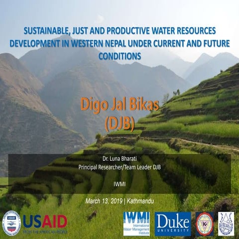 Sustainable, Just and Productive Water Resources Development in Western Nepal...