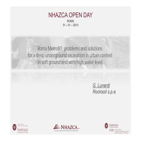 G. Lunardi - NHAZCA Open Day