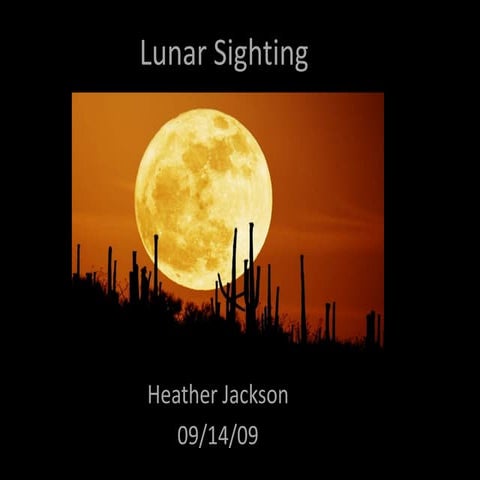 Lunar Sighting