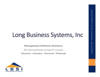 Lunch and Learn with LBSi-2017-08-08-Productivity Tools and Dashboards