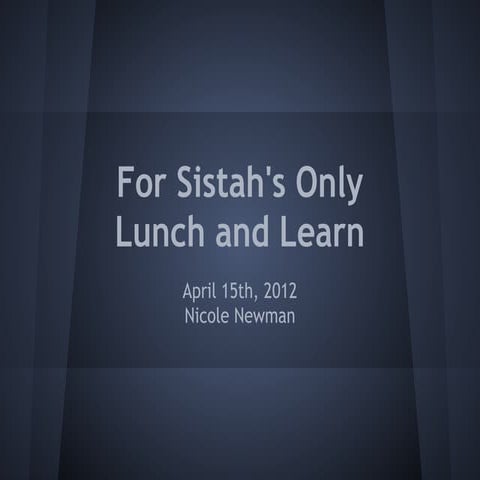 Lunch and learn