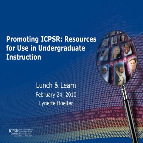 ICPSR: Resources for Use in Undergraduate Instruction