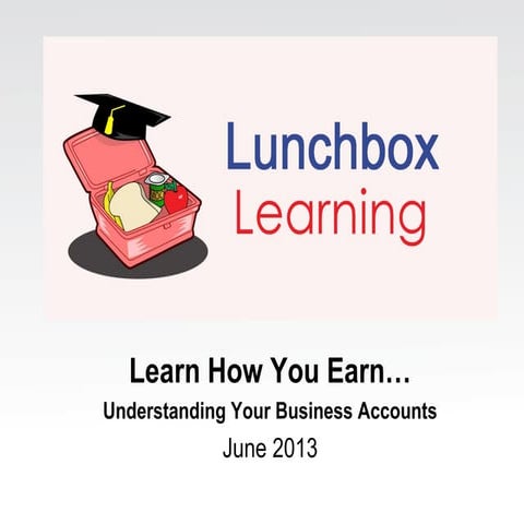 Lunchbox Learning: Learn How You Earn June 2013