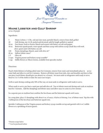 Festmahl zur Trump-Amtseinführung: Die Rezepte