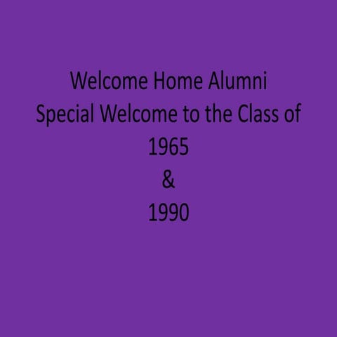 Honoring the Class of 1965 & 1990