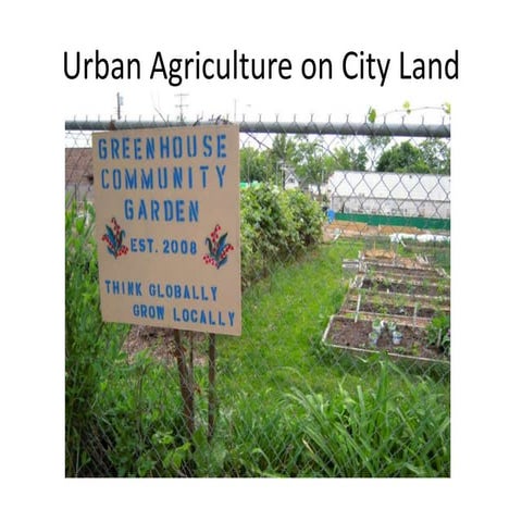 Lunch & learn Urban Agriculture