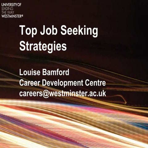 Westminster - job seeking jan2015