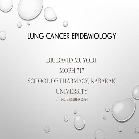 Lung cancer epidemiology and common features | PPT