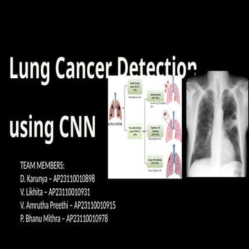 Lung Cancer Detection using SVM and 3D CNN | PPTX