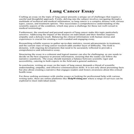 Lung Cancer Essay.pdfLung Cancer Essay