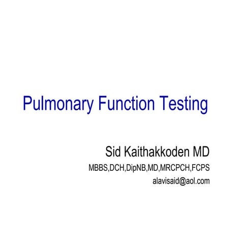 Lung fuction tests  