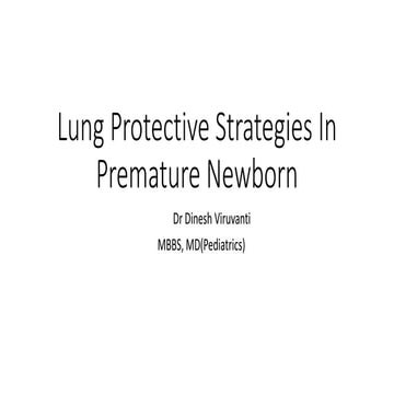 Lung protective strategies in newborn