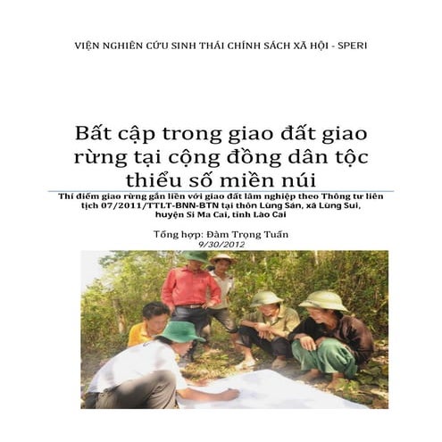 Bất cập trong giao đất giao rừng tại cộng đồng dân tộc thiểu số miền núi