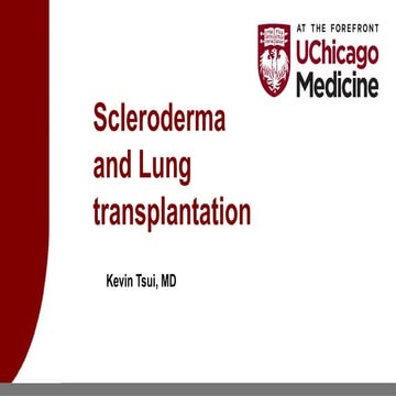Scleroderma and Lung transplantation forum