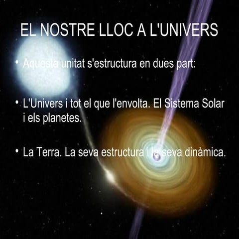 L'univers sistema solar la terra