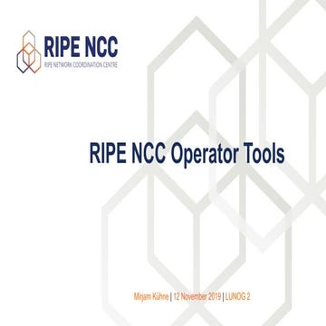 RIPE NCC Operator Tools