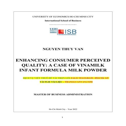 Luận Văn Enhancing Consumer Perceived Quality | DOCX
