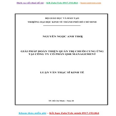 Luận Văn Hoàn Thiện Quản Trị Chuỗi Cung Ứng Tại Công Ty Cổ Phần Qsr.doc