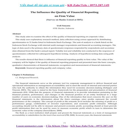 Financial Reporting Quality on Investors? Decisions | PDF