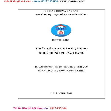 Luận văn thiết kế cung cấp điện cho Khu chung cư cao tầng.doc