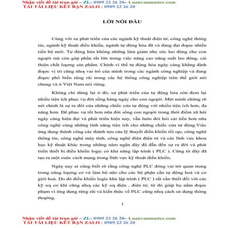 Luận Văn Xây Dựng Mô Hình Điều Khiển Cửa Cuốn Tự Động Dùng Plc.doc