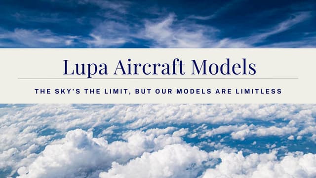Lupa Aircraft Models (based in the Netherlands)