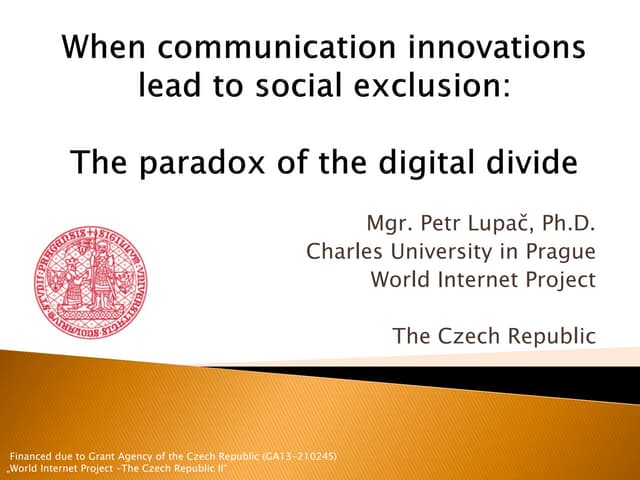 When communication innovations lead to social exclusion