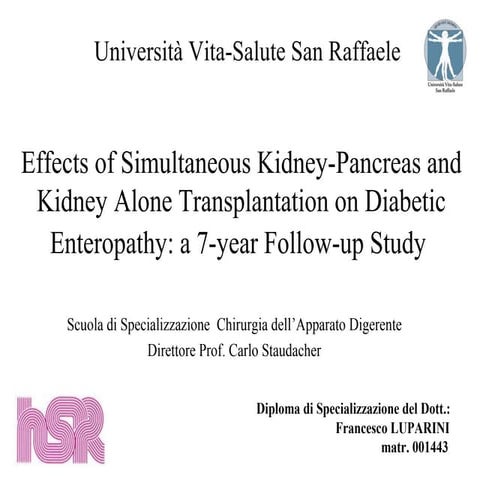 Effects of Simultaneous KP transplantation VS KD single in type 2 diabetics: ...