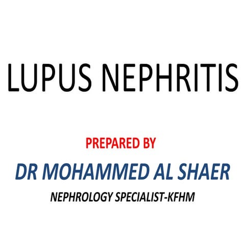 Lupus nephritis