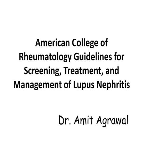 Lupus nephritis 2012